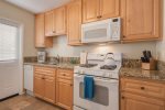 Gas stove, dishwasher, all major appliances and a fully stocked kitchen for you to enjoy